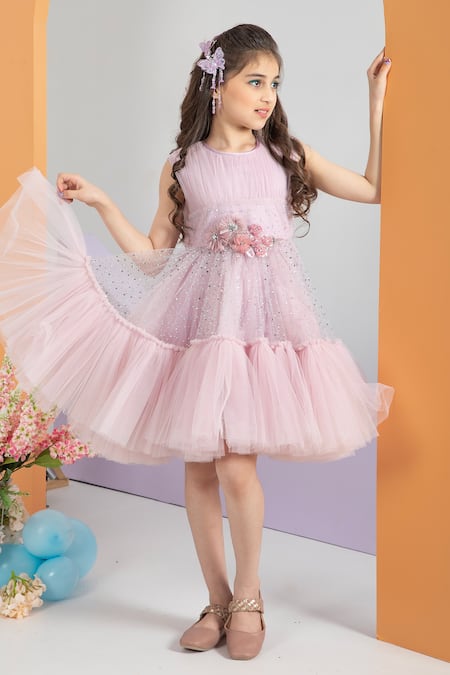 Shop Hoity Moppet Purple Tulle, Satin Embroidery Bora-bora Swarovski Embellished Dress at Aza Fashions Shop_Hoity Moppet_Purple Tulle, Satin Embroidery Bora-bora Swarovski Embellished Dress _at_Aza_Fashions