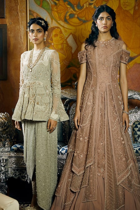 Sahil Kochhar Shamsa Floral Embroidered Gown 