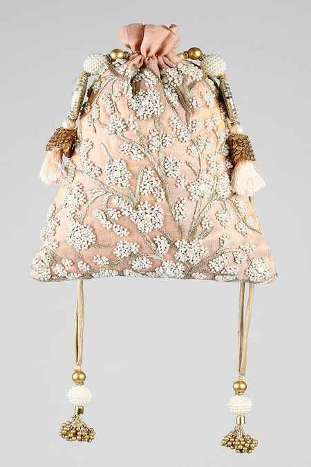 ClutcH'D Silk Embroidered Potli Bag 