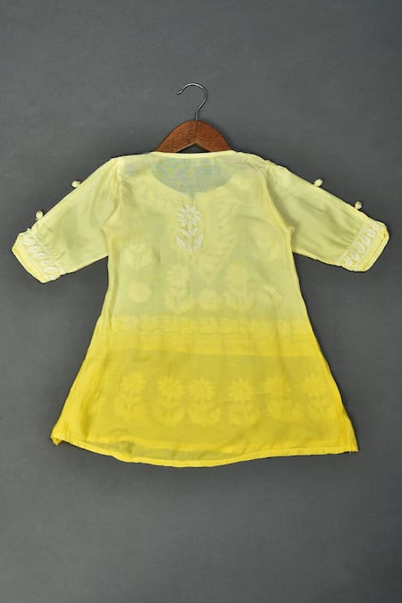 Maaikid Embroidered A-Line Kurta & Sharara Set 