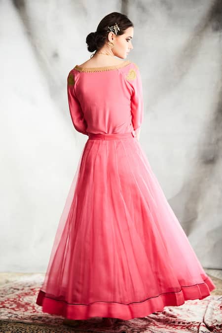 Tisha Saksena Zara Embroidered Top & Skirt Set 