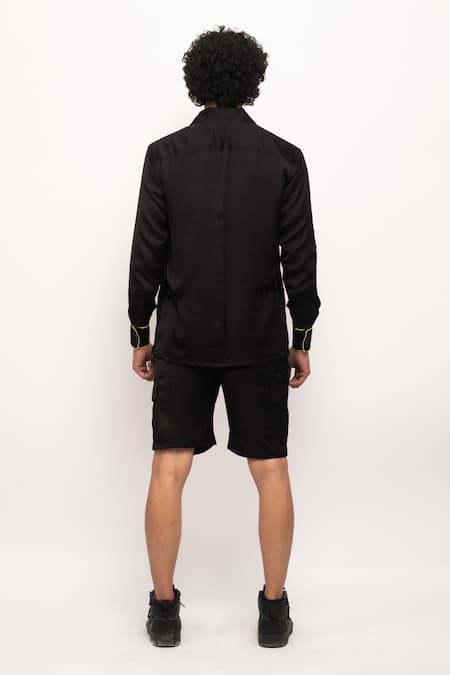 Neora By Nehal Chopra Solid Jacket Shirt 