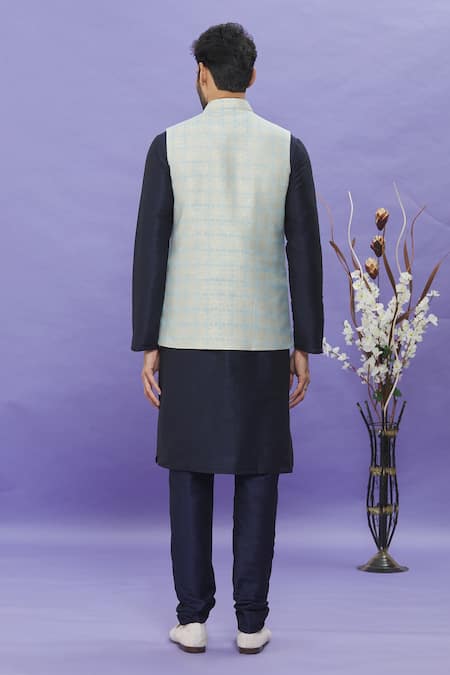 Arihant Rai Sinha Geometric Floral Jacquard Bundi 
