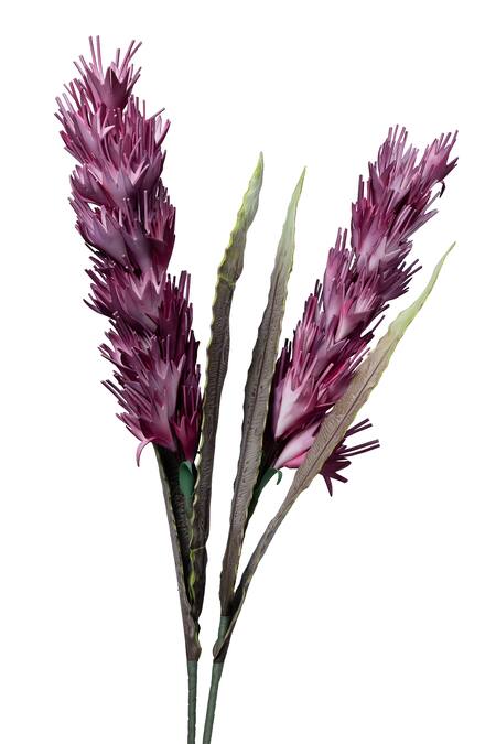 Shop_H2h_Pink Foam Flowers Dry Portea Artificial - Set Of 2 _at_Aza_Fashions