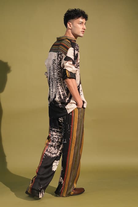 Nikita Mhaisalkar Abstract Print Shirt With Pant 