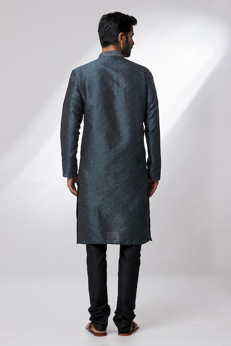 Arihant Rai Sinha Woven Botanical Pattern Brocade Kurta 