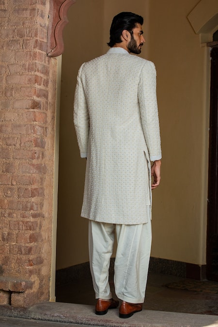 Nitika Gujral Crystal Embroidered Jacket Kurta Set 