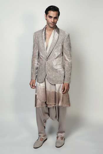 Rohit Gandhi + Rahul Khanna Tassel Wrap Kurta 
