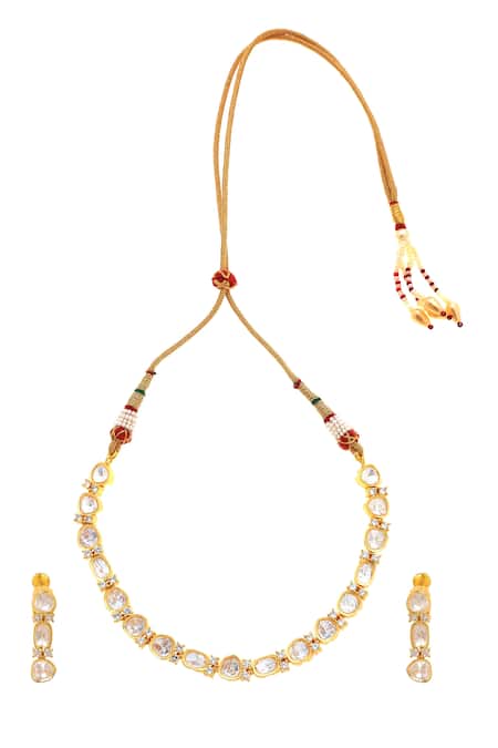 Minaki Zircon Embellished Necklace Set 