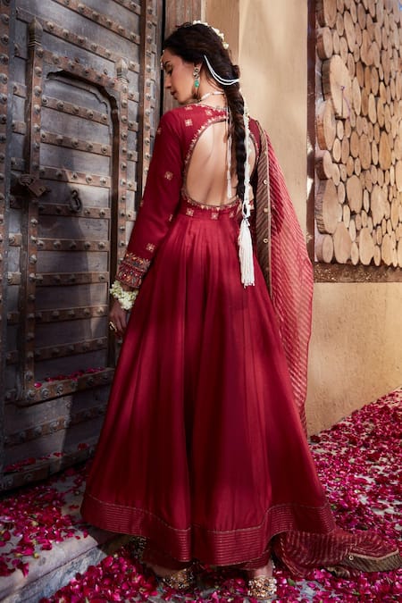 Kritika Dawar Embroidered Silk Anarkali Set 