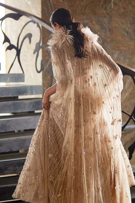 Nadine Dhody Dana Pearl Embroidered Lehenga & Blouse Set 