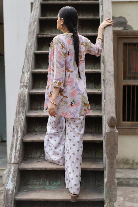 Vana Ethnics Printed Shirt & Palazzo Set 
