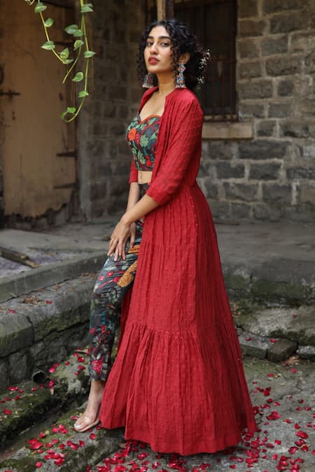 Shachi Sood Embroidered Top Pant Set 