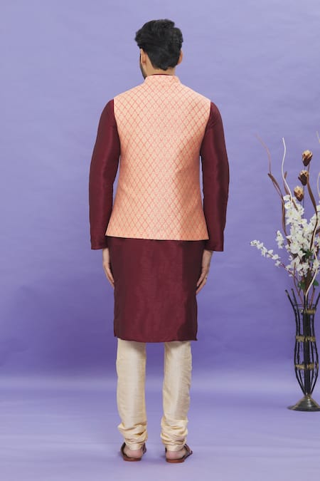 Arihant Rai Sinha Floral Jacquard Banarasi Silk Bundi 
