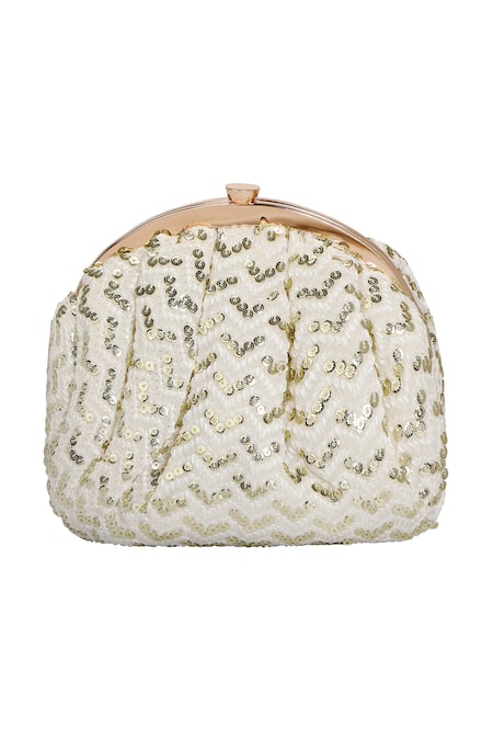 Fuchsia by aashaka mehta Sequin Embroidered Sling Bag 