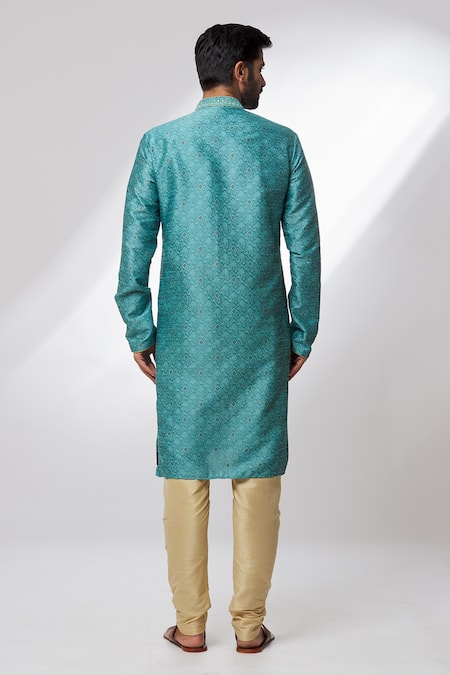 Arihant Rai Sinha Brocade Woven Kurta & Gathered Churidar Set 