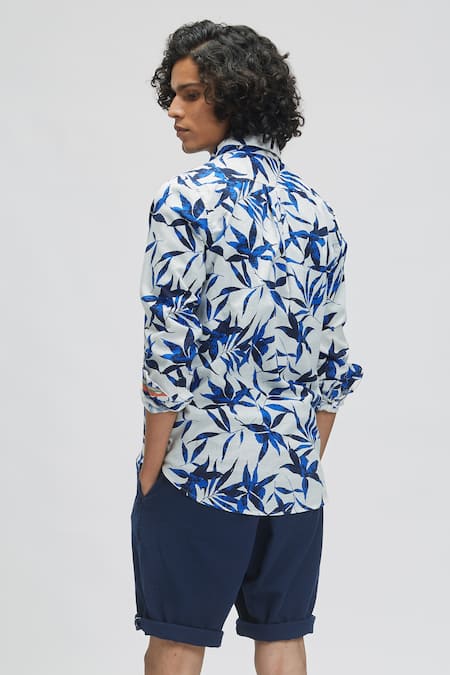 Terra Luna Organic Handloom Cotton Tropical Print Shirt  