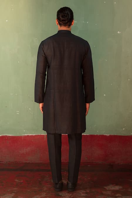 Artless The Night Sky Band Collar Kurta Set 