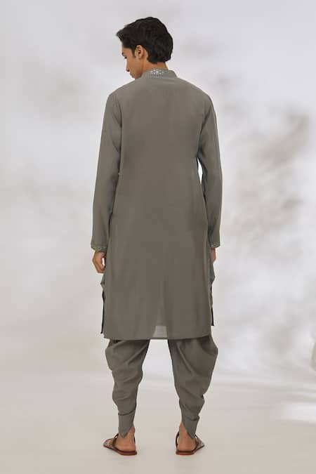 Manish Nagdeo Sequin Placket Embroidered Kurta Set 