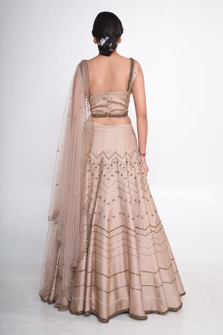 Merge Design Embroidered Lehenga Set 