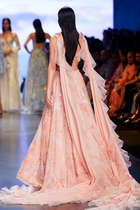 Nachiket Barve Galaxy Embroidered Lehenga & Blouse Set 