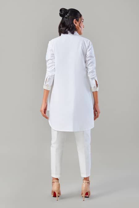 EK Dhaaga Gathered High Low Shirt 