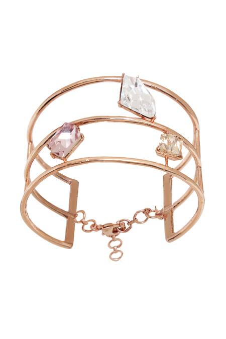 Eternal Flower bangle, Flower, Pink, Mixed metal finish | Swarovski