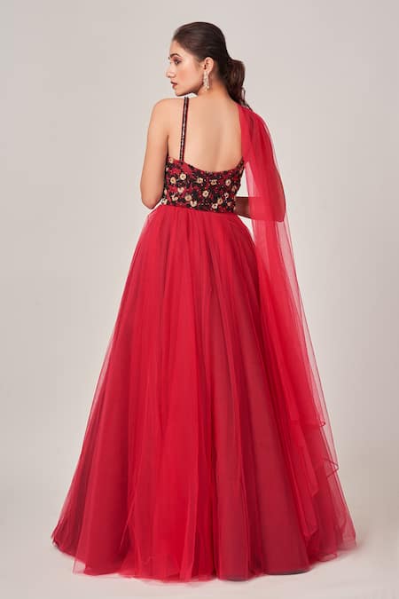 Shop Tamaraa By Tahani Pink Tulle, Silk Taffeta Beads Sweetheart Shae Floral Embellished Corset Gown at Aza Fashions Shop_Tamaraa By Tahani_Pink Tulle, Silk Taffeta Beads Sweetheart Shae Floral Embellished Corset Gown _at_Aza_Fashions