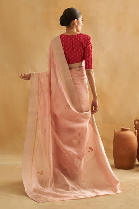 Taisha Woven Tree Of Life Pattern Saree With Blouse 