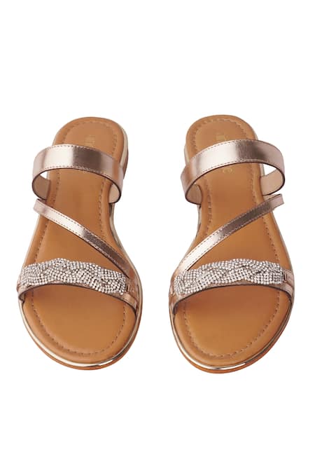 Shop Nine By Janine Gold Stone Embellished Myra Heels at Aza Fashions Shop_Nine By Janine_Gold Stone Embellished Myra Heels _at_Aza_Fashions