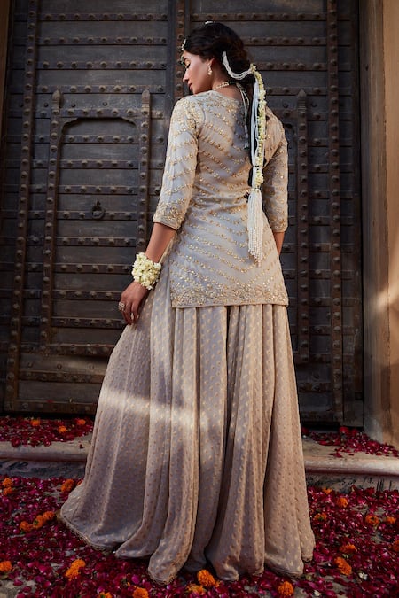 Kritika Dawar Gota Embroidered Kurta Sharara Set 