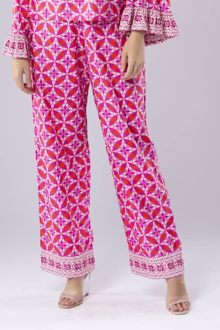Tangerine Tiger Geometric Pattern Pant 