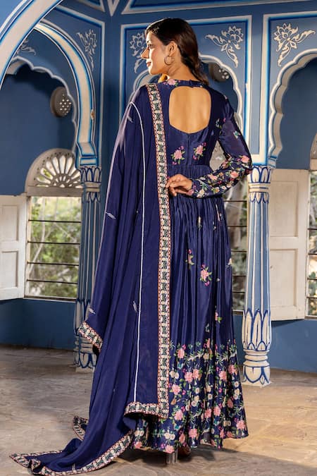 Suruchi Parakh Cutdana & Sequin Embroidered Anarkali With Dupatta 