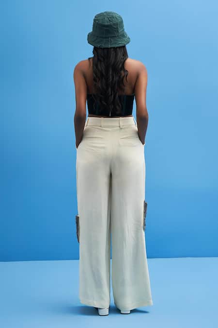 Buy Elegant Off White Cotton Solid Trousers For Women Pack Of 2 Online In  India At Discounted Prices