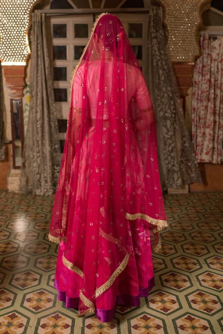 Priyanka Raajiv Indira Chevron Embroidered Lehenga Set 