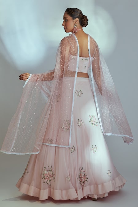 Suruchi Parakh Thread Embroidered Lehenga Set 