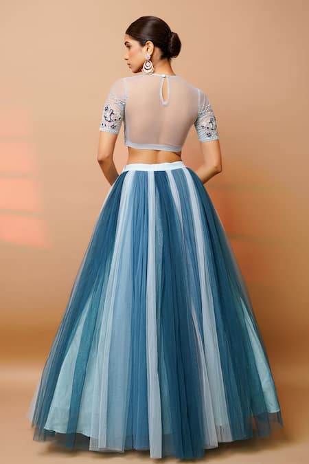 Ahi Clothing Hand Embroidered Blouse & Skirt Set 