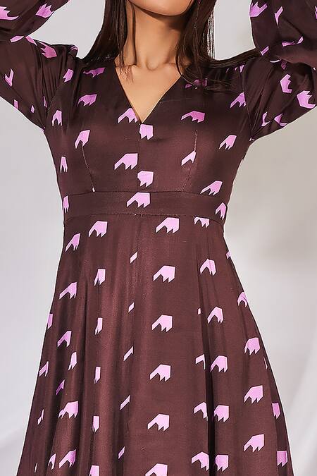 Senren By Eshana Raut V Neck Dress 