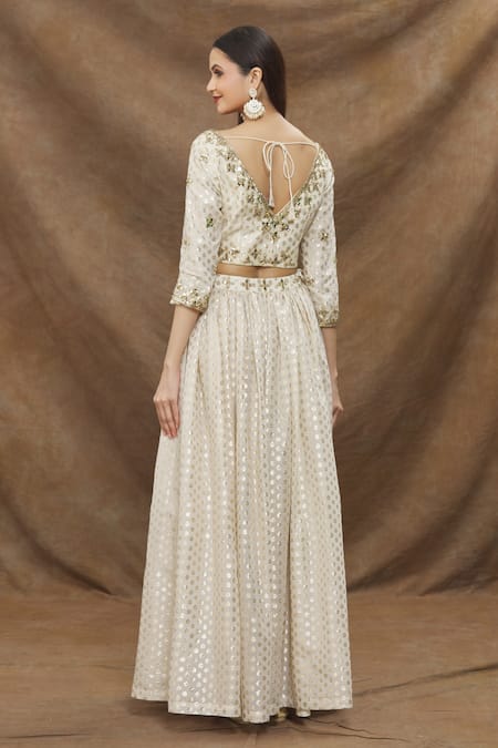 Kanj By Priyanka A Sakhuja Floral Pattern Lehenga Set 