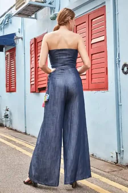 Style Junkiie Tencil Denim Cut Out Jumpsuit 