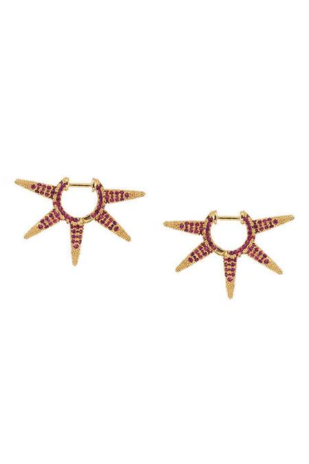 Shop The Jewel Factor Pink Crystals Embellished Star Shaped Studs at Aza Fashions Shop_The Jewel Factor_Pink Crystals Embellished Star Shaped Studs_at_Aza_Fashions