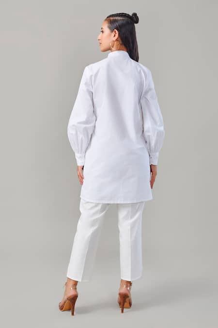 EK Dhaaga Button Down Puff Sleeve Long Shirt 