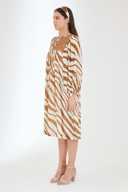 Nikasha Animal Print Midi Dress 