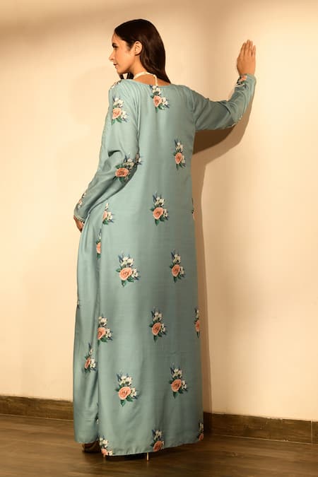 Pasha India Floral Print Jacket & Lungi Skirt Set 