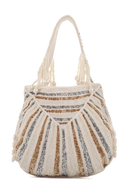 A Clutch Story Ice Metal Velvet Potli 