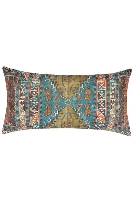 Shop_Orna_Multi Color Cotton Digital Print Geometric Pattern Cushion Cover - Set Of 2_at_Aza_Fashions