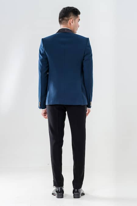 Amrit Dawani Shawl Lapel Collar Tuxedo Set 