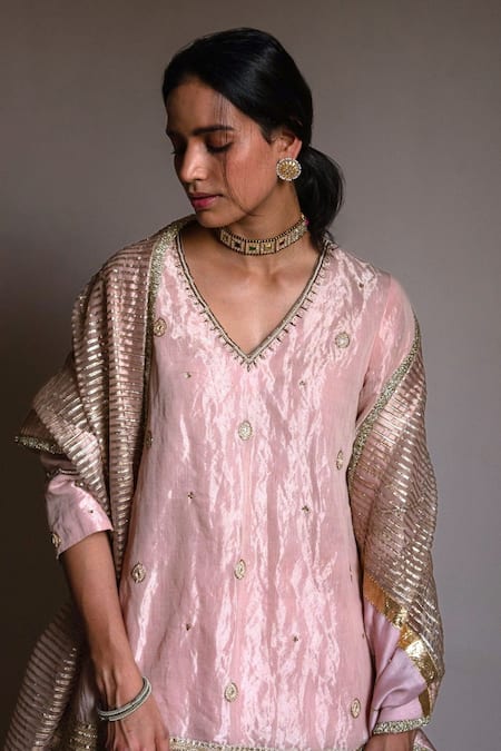 Shorshe Clothing Handwoven Gota Work Dupatta