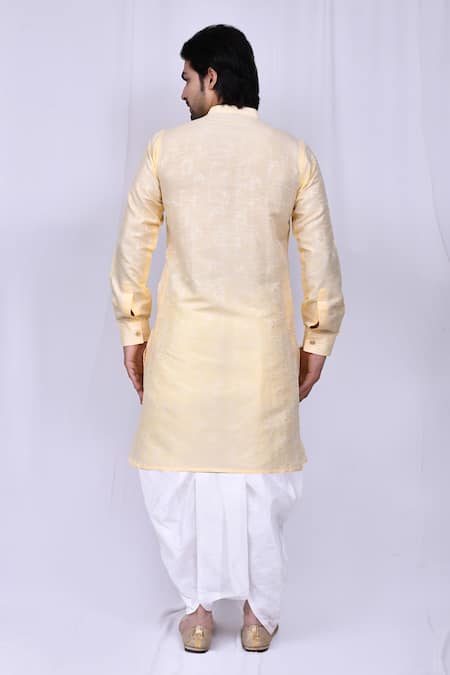 Arihant Rai Sinha Cotton Silk Printed Kurta & Dhoti Pant Set 