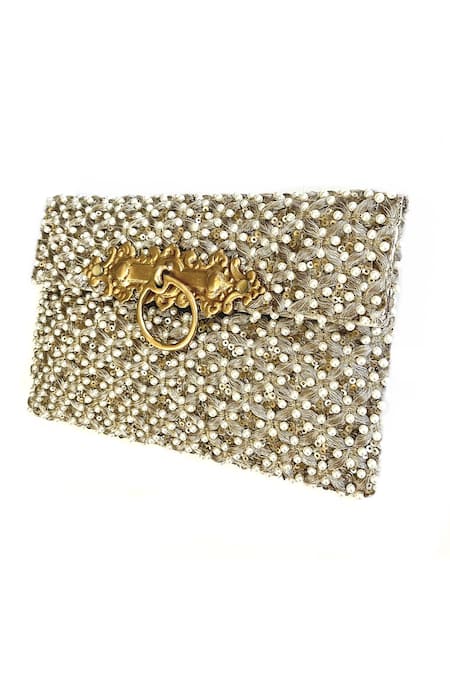 Kokommo Avril Embellished Clasp Clutch 